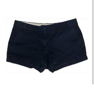 J. Crew Women's Navy Blue Chino Shorts 100% Cotton w/ 3 Pockets size 8